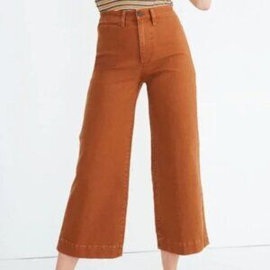 Madewell slim Emmett wide leg crop pants